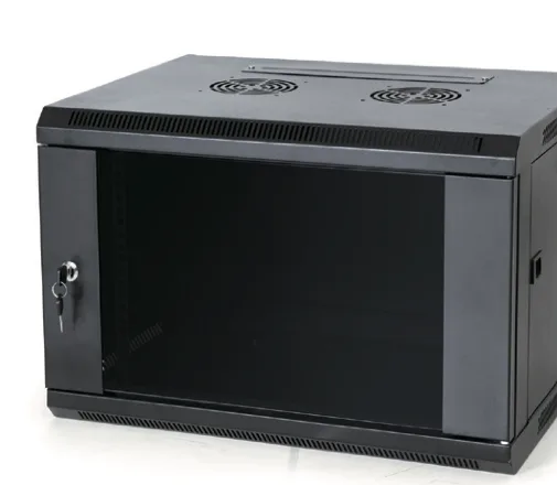 GWC welded wall cabinet, grey, tempered-glass front door